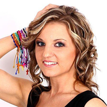 10 Pc Rainbow Set Cotton DECENARIO Rosary Bracelets